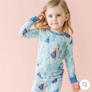 NWT Little Sleepies Frozen Anna & Elsa Two-Piece Bamboo Viscose Pajama Set 4T